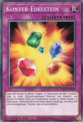 SDCB-DE038 - Konter-Edelstein - Common - Deutsch - 1. Auflage - im Set mit Ultrapro Toploader - Yugioh von TCG