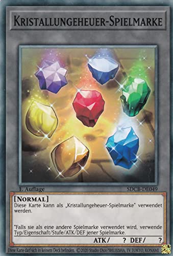 SDCB-DE049 - Kristallungeheuer-Spielmarke - Common - Deutsch - 1. Auflage - im Set mit Ultrapro Toploader - Yugioh von TCG