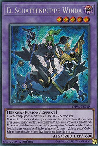 SHVA-DE049 - EL Schattenpuppe Winda - Secret Rare - DE - im Set mit Ultrapro Toploader - Yugioh von TCG