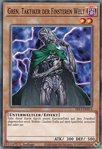 SR13-DE014 - Gren, Taktiker der Finsteren Welt - Common - Deutsch - 1. Auflage - im Set mit Ultrapro Toploader - Yugioh von TCG