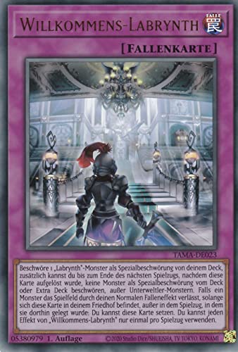 TCG TAMA-DE023 - Willkommens-Labrynth - Ultra Rare - Deutsch - 1. Auflage - im Set mit Ultrapro Toploader - Yugioh von TCG