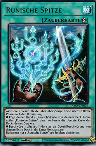 TAMA-DE029 - Runische Spitze - Ultra Rare - Deutsch - 1. Auflage - im Set mit Ultrapro Toploader - Yugioh von TCG