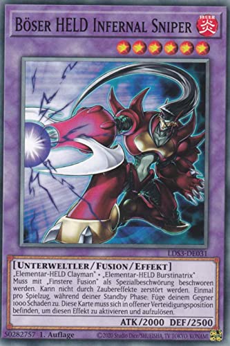 TCG Böser HELD Infernal Sniper LDS3-DE031 Common Yugioh 1.Auflage DE gamersheavenDe von TCG