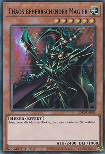 TCG Chaos beherrschender Magier (blau) LDS3-DE083 Colorful Ultra Rare Yugioh 1.Auflage DE gamersheavenDe von TCG