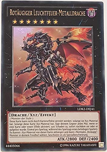 TCG Rotäugiger Leuchtfeuer-Metalldrache LDK2-DEJ41 Ultra Rare Yu-Gi-Oh Trading Card (1 Stück) von TCG