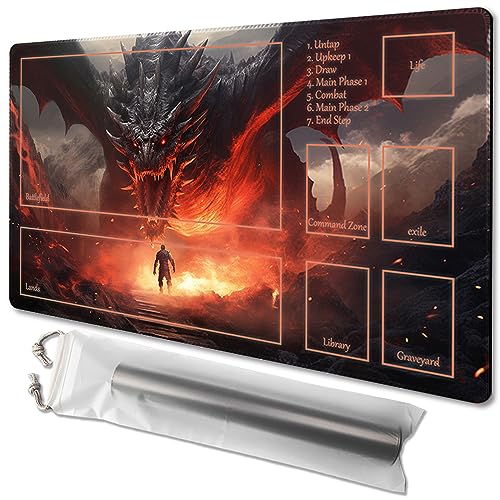 TCGMAT MTG Playmat – rutschfeste Unterseite, ideal für Kartenspiel-Enthusiasten, TCG-Spielmatte, Purify Land (Dragon Roar-Deck) von TCGMAT