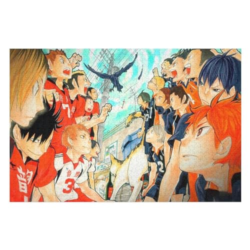 Anime Haikyuu Poster ，Klassische Puzzle für Erwachsene Teenager Freizeit Spaß Spiel Spielzeug Geeignet，，Lernspielzeug FüR Kinder 38x26Papier von TCzRZ