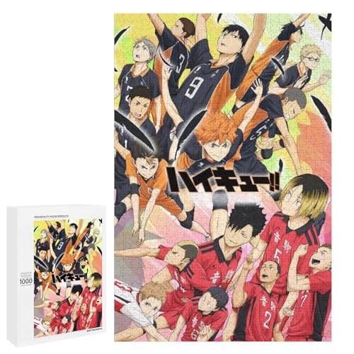 Anime Haikyuu Puzzle，Puzzle für Erwachsene und Kinder ab 14 Jahren, 1000 StüCk，，Lernspielzeug FüR Kinder 38x26Papier von TCzRZ