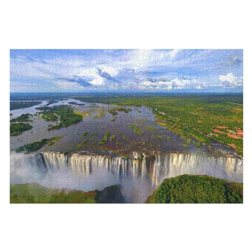 Jet Wasserfall Regenbogen,，Puzzle für Erwachsene und Kinder ab 14 Jahren, 1000 StüCk，，Lernspielzeug FüR Kinder 70x50Papier von TCzRZ