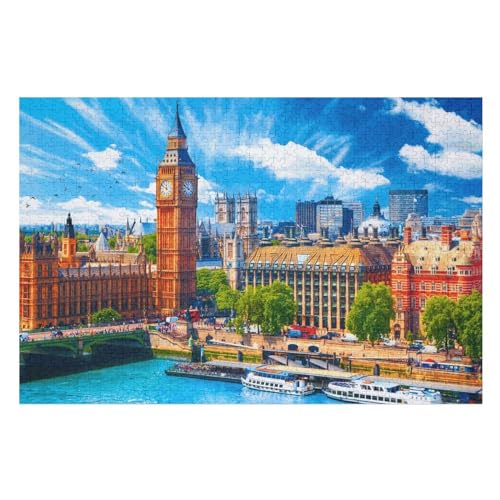 ,London,，Klassische Puzzle für Erwachsene Teenager Freizeit Spaß Spiel Spielzeug Geeignet，，Lernspielzeug FüR Kinder 70x50Papier von TCzRZ