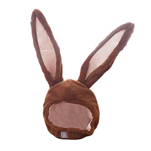 TDEOK Halloween Hase Hut Mit Ohren Haube PlüSch Hase Ohren Hut Ostern Kopfbedeckung Warm Weich Und GemüTliche MüTze Hase Cosplay KostüM FüR Dame MäDchen Erwachsene Kinder von TDEOK