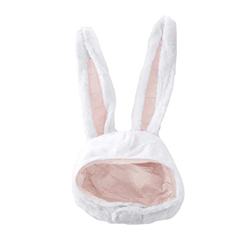 TDEOK Halloween Hase Hut Mit Ohren Haube PlüSch Hase Ohren Hut Ostern Kopfbedeckung Warm Weich Und GemüTliche MüTze Hase Cosplay KostüM FüR Dame MäDchen Erwachsene Kinder von TDEOK