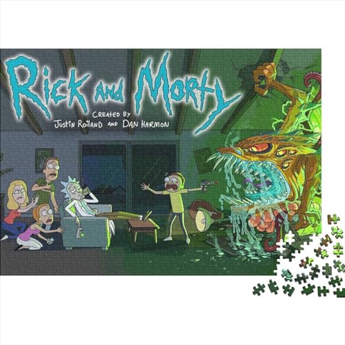 1000 Teile Rick und Morty Puzzle für Erwachsene, Puzzle für Erwachsene, Puzzle für Erwachsene, Teenager, 1000 Teile (75x50cm) von TDXHHW