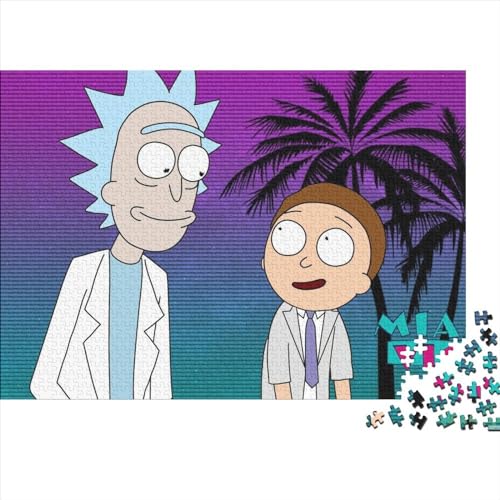 1000 Teile Rick und Morty Puzzle für Erwachsene, Puzzle für Erwachsene, Puzzle für Erwachsene, Teenager, 1000 Teile (75x50cm) von TDXHHW