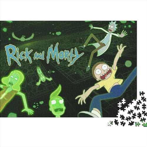 1000 Teile Rick und Morty Puzzles Holzpuzzle für Erwachsene und Jugendliche Puzzlen als Geschenk 1000 Stück (75x50cm) von TDXHHW