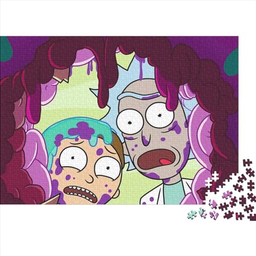 1000 Teile Rick und Morty für Erwachsene, schwierige Puzzles, Holzpuzzles für Erwachsene und Jugendliche, für Erwachsene und Jugendliche ab 12 Jahren, 1000 Teile (75x50cm) von TDXHHW