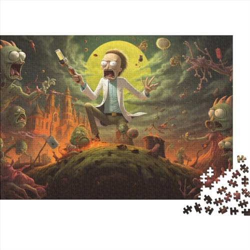 1000-teiliges Puzzle für Erwachsene, Rick und Morty, Holzpuzzles, Denksportaufgaben für Erwachsene, 1000 Teile (75x50cm) von TDXHHW