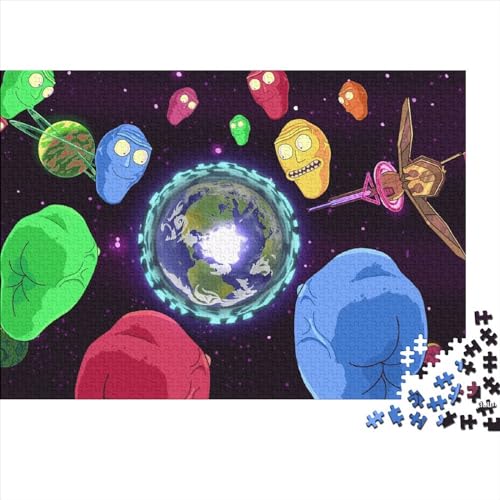 1000-teiliges Puzzle für Erwachsene, Rick und Morty, Holzpuzzles, Denksportaufgaben für Erwachsene, 1000 Teile (75x50cm) von TDXHHW