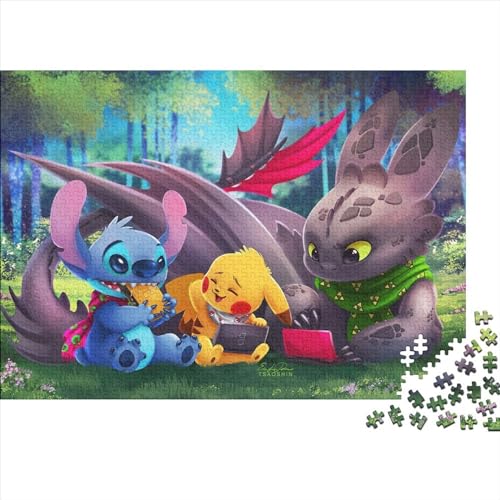 1000-teiliges Puzzle für Erwachsene, Stich-Holzpuzzles für Erwachsene, Lernspiel für Erwachsene Jugendliche, 1000 Stück (75x50cm) von TDXHHW