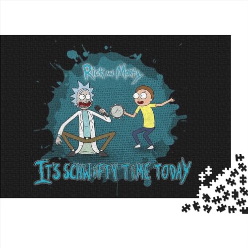 1000-teiliges Rick and Morty-Puzzle, Holzpuzzle für Erwachsene, Puzzle für Erwachsene, 1000 Teile (75x50cm) von TDXHHW