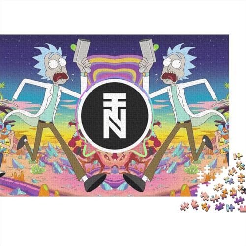 1000-teiliges Rick and Morty-Puzzle für Erwachsene, Puzzle, Puzzle für Erwachsene, für Erwachsene, Teenager ab 12 Jahren, 1000 Teile (75x50cm) von TDXHHW