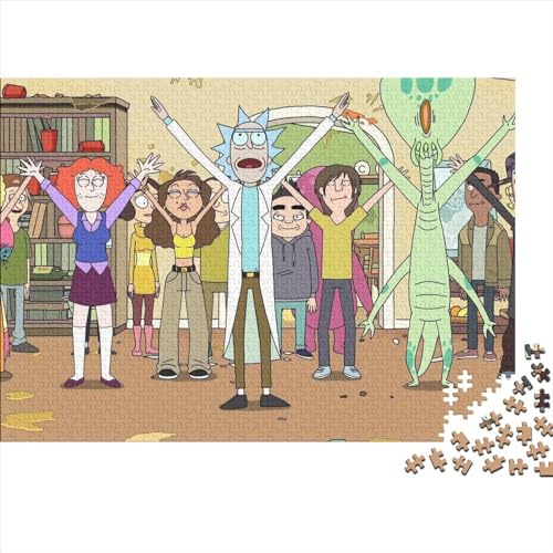 1000-teiliges Rick and Morty-Puzzle für Erwachsene, Puzzle, Puzzle für Erwachsene, für Erwachsene, Teenager ab 12 Jahren, 1000 Teile (75x50cm) von TDXHHW