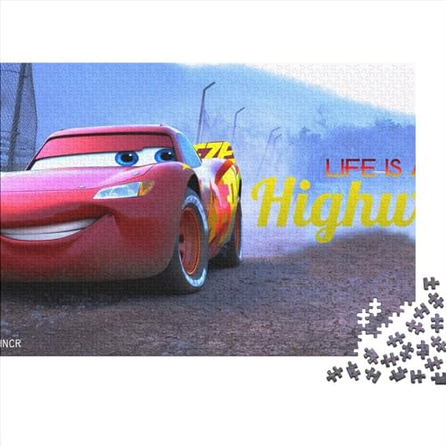 300-teiliges Lightning McQueen-Puzzle für Erwachsene und Teenager, Holzpuzzle für Erwachsene, Familienpuzzlespiel, 40x28cm von TDXHHW