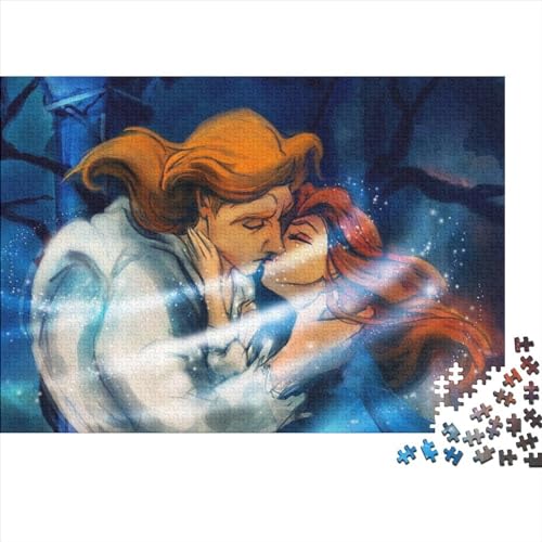 Die Schöne und das Biest Puzzle 500 Teile für Erwachsene Puzzles für Teenager Geschenke Nachhaltiges Puzzle für Erwachsene 52x38cm von TDXHHW