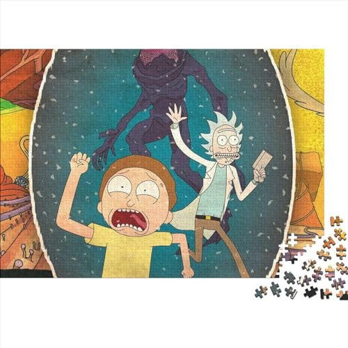 Erwachsene Puzzles 1000 Teile Rick und Morty Holzpuzzle für Erwachsene und Jugendliche Nachhaltiges Puzzle für Erwachsene | Spiele 1000 Stück (75x50cm) von TDXHHW