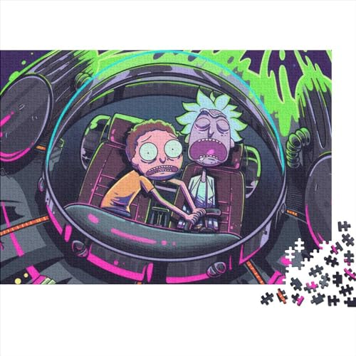 Erwachsene Puzzles 1000 Teile Rick und Morty Holzpuzzle für Erwachsene und Jugendliche Nachhaltiges Puzzle für Erwachsene | Spiele 1000 Stück (75x50cm) von TDXHHW