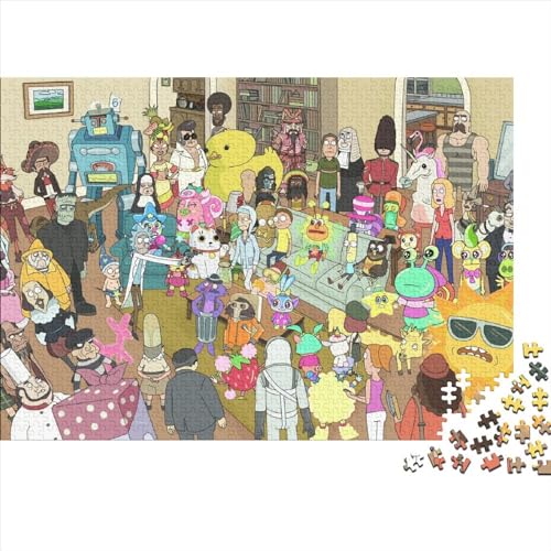 Erwachsene Puzzles 300 Teile Rick und Morty Holzpuzzle für Erwachsene und Jugendliche Nachhaltiges Puzzle für Erwachsene | Spiele 300 Stück (40x28cm) von TDXHHW