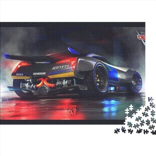 Lightning McQueen Puzzle 300 Teile für Erwachsene Holzpuzzle für Erwachsene Puzzle für Erwachsene 40x28cm von TDXHHW