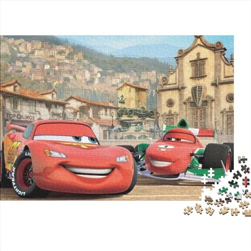 Lightning McQueen Puzzle 500 Teile Puzzles Holzpuzzles Lernen Lernspielzeug 52x38cm von TDXHHW