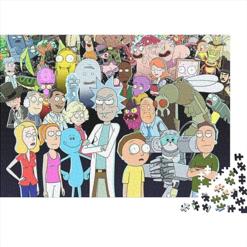 Puzzle für Erwachsene, 1000 Teile, Rick und Morty, Holzpuzzle, Puzzle für Erwachsene, Puzzle für Erwachsene, 1000 Teile (75x50cm) von TDXHHW