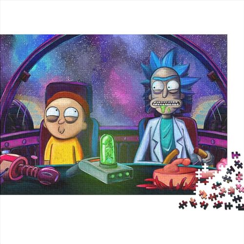 Puzzle für Erwachsene, 1000 Teile, Rick und Morty, Holzpuzzle für Erwachsene, Puzzle, Denksportaufgabe, 1000 Teile (75x50cm) von TDXHHW