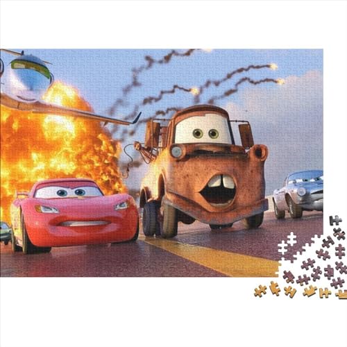 Puzzle für Erwachsene, 300 Teile, Lightning McQueen, Holzpuzzle für Erwachsene, nachhaltiges Puzzle für Erwachsene, 40x28cm von TDXHHW