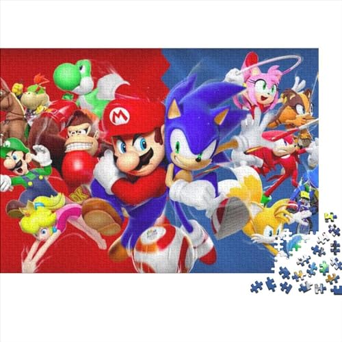 Puzzle für Erwachsene, 500 Teile, Sonic The Hedgehog, Holzpuzzle, Puzzle für Erwachsene, Puzzle für Erwachsene, 500 Teile (52x38cm) von TDXHHW