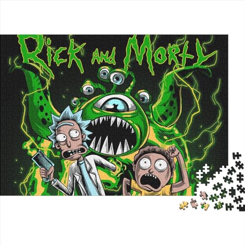 Puzzle für Erwachsene mit 1000 Teilen, Rick und Morty, Holzpuzzle für Erwachsene, Lernspiel für Erwachsene Teenager, 1000 Teile (75x50cm) von TDXHHW