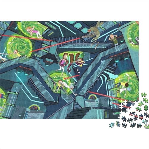 Puzzle für Erwachsene und Jugendliche, Rick und Morty, Puzzles für Teenager, Geschenke, Erwachsene, 1000 Stück (75x50cm) von TDXHHW