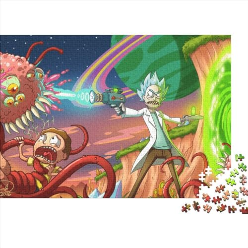 Puzzle für Erwachsene und Jugendliche, Rick und Morty, Puzzles für Teenager, Geschenke, Erwachsene, 500 Teile (52x38cm) von TDXHHW