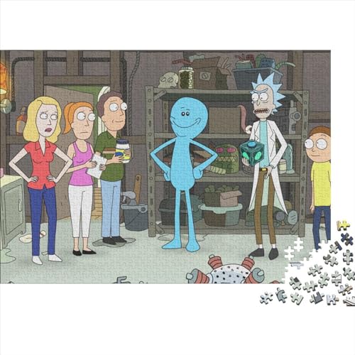 Rick and Morty Puzzle 1000 Teile für Erwachsene, Holzpuzzle, Familienspaß, Puzzle 1000 Teile (75x50cm) von TDXHHW