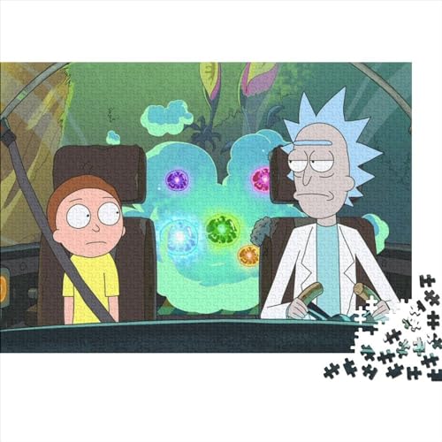 Rick and Morty Puzzles, 1000-teiliges Puzzle für Erwachsene, Puzzles für Erwachsene und Jugendliche ab 12 Jahren, 1000 Teile (75x50cm) von TDXHHW