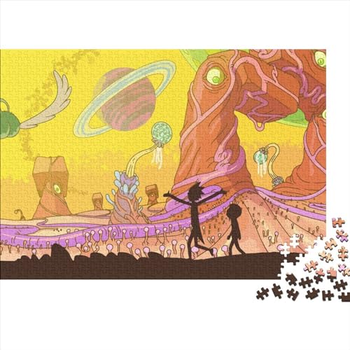 Rick and Morty Puzzles für Erwachsene, 500-teiliges Puzzle, Holzpuzzles, Puzzles für Erwachsene, 500 Teile (52x38cm) von TDXHHW