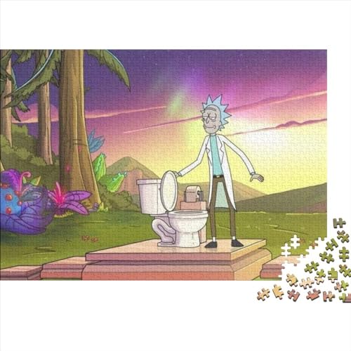 Rick und Morty Puzzle 300 Teile für Erwachsene, Holzpuzzles für Erwachsene und Teenager, Erwachsene, 300 Teile (40x28cm) von TDXHHW