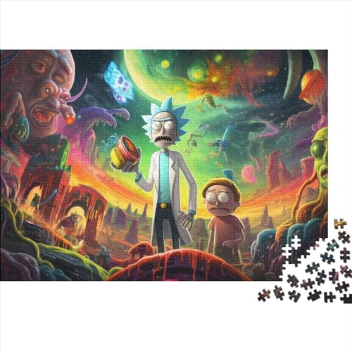 Rick und Morty Puzzle für Erwachsene und Jugendliche, 1000 Teile, Puzzle für Erwachsene, für Familienspaß und Spieleabend, 1000 Teile (75x50cm) von TDXHHW