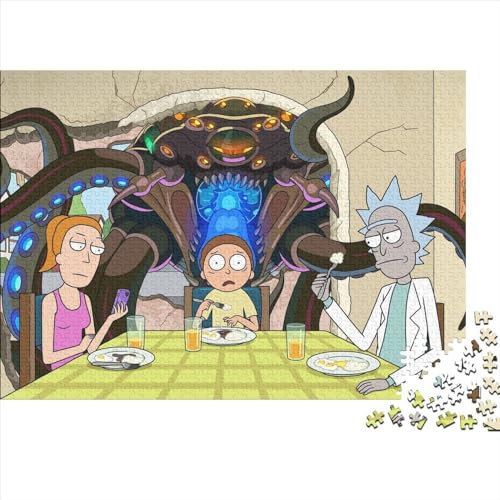 Rick und Morty Puzzle für Erwachsene und Jugendliche, 1000 Teile, Puzzles für Erwachsene und Teenager, Puzzle für Erwachsene, Geschenke, 1000 Teile (75x50cm) von TDXHHW