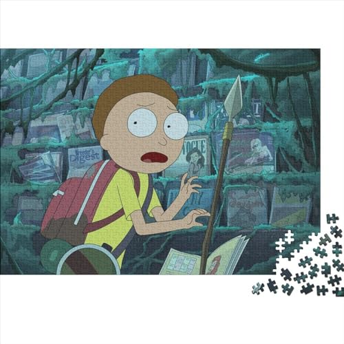 Rick und Morty Puzzles für Erwachsene, 1000-teilige Puzzles, Holzpuzzles, Puzzles für Erwachsene, 1000 Teile (75x50cm) von TDXHHW