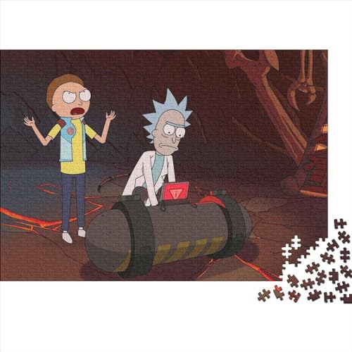 Rick und Morty Puzzles für Erwachsene, 1000-teilige Puzzles, Holzpuzzles, Puzzles für Erwachsene, 1000 Teile (75x50cm) von TDXHHW