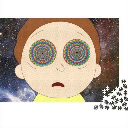 Rick und Morty Puzzles für Erwachsene, 300-teilige Puzzles, Holzpuzzles, Puzzles für Erwachsene, 300 Teile (40x28cm) von TDXHHW