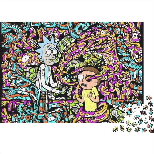 Rick und Morty Puzzles für Erwachsene und Jugendliche, Puzzles für Erwachsene und Teenager, lustige Puzzlespiele, 300 Teile (40x28cm) von TDXHHW